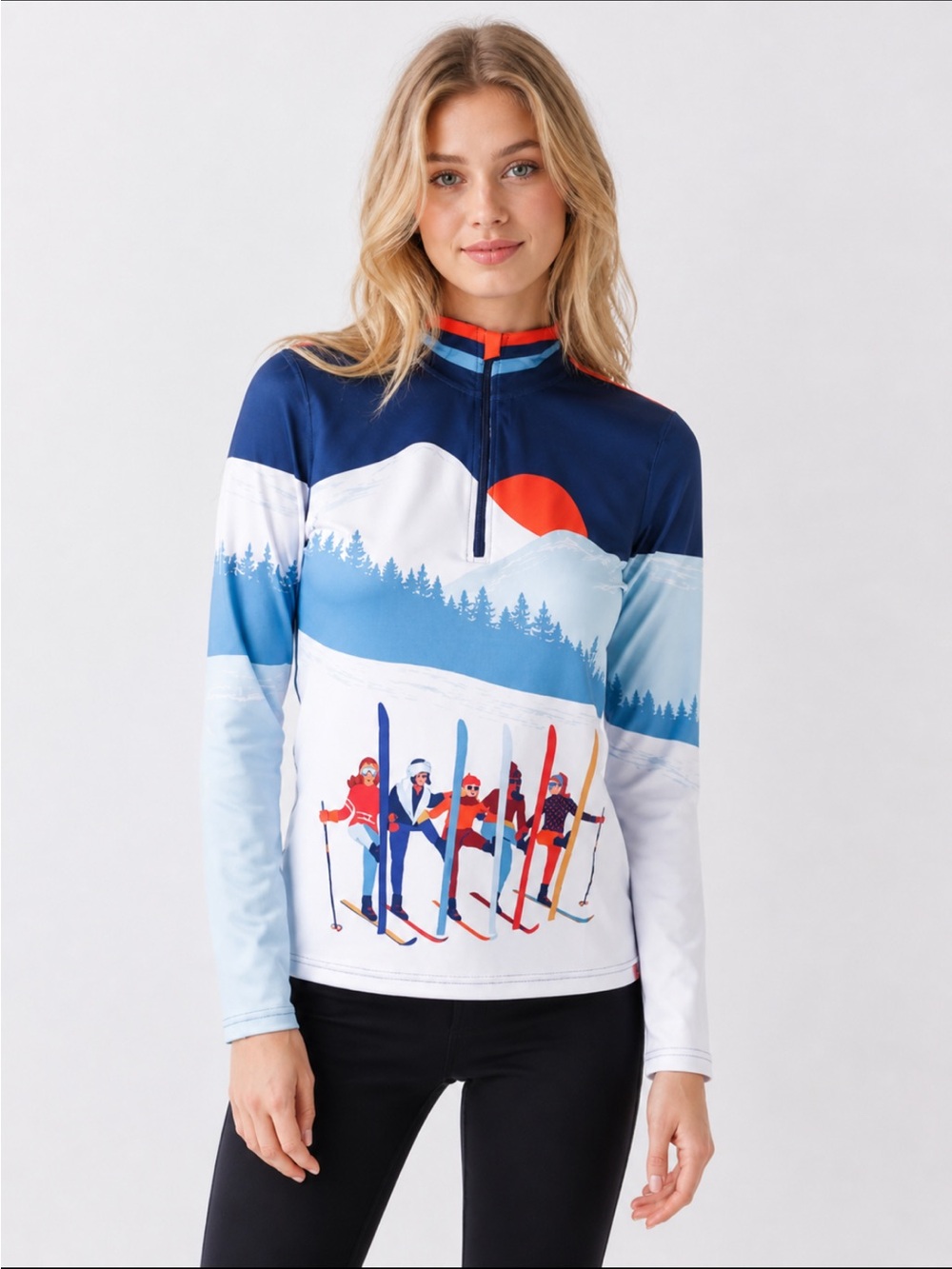 Krimson Klover Amiche Merino Base Layer Quarter-Zip Top Small 54419